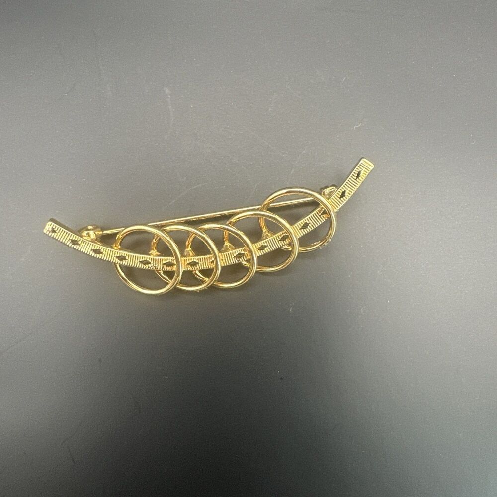 Vintage Gold Tone Costume Unique Pin